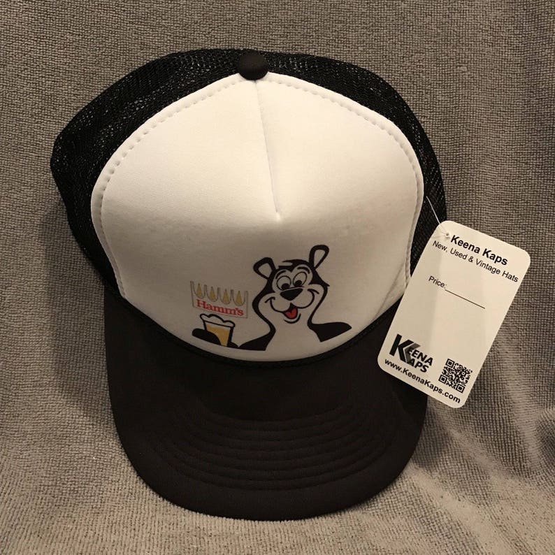 Hamms Premium Beer Trucker Hat Vintage Snapback Party Bear Etsy