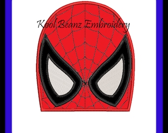 Spiderman towel peeker. Applique embroidery design. Sizes 4x4 5x7 6x10