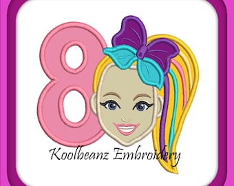 Number 8 birthday   in 5x7 size. digitial embroidery applique file.