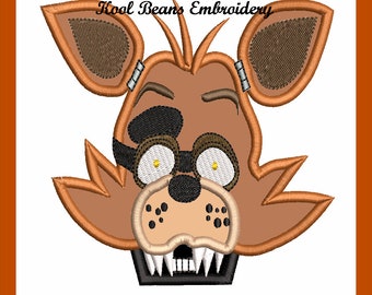 Foxie peeker. Applique embroidery design size 4x4 5x7.  Digital file.