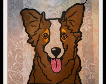 Alustrin Shepherd digital embroidery michine  applique file, sizes 5x7 8x8
