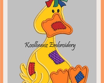 Patch duck 4x4 fill 5x7 6x10 applique design. Designs will fit MB4 hoop