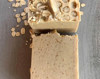 Oatmeal Milk & Honey Hand and Body Soap - Bar Soap, Handmade Soap, Cold Process Soap, Vegan Soap, Homemade Soap, Scented Soap, Natrual Soap