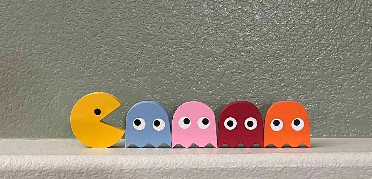 Pac Man and Ghosts - Etsy