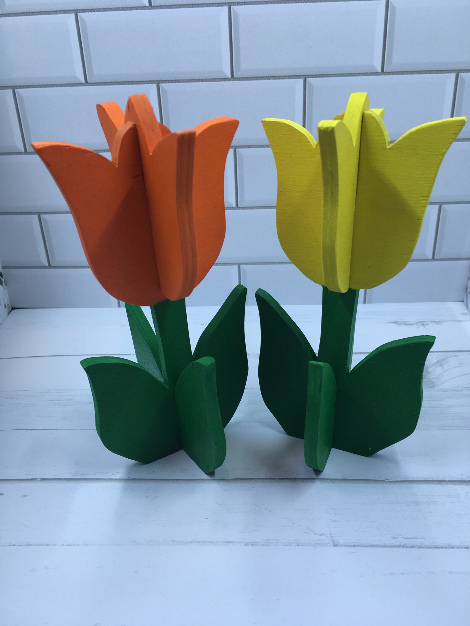 3D Wooden Spring Tulip Etsy