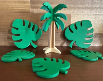 3D Wooden Palm Tree