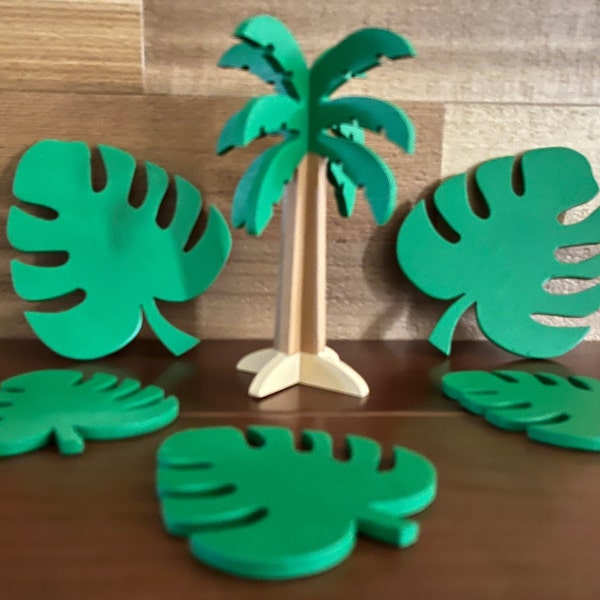 3D Wooden Palm Tree