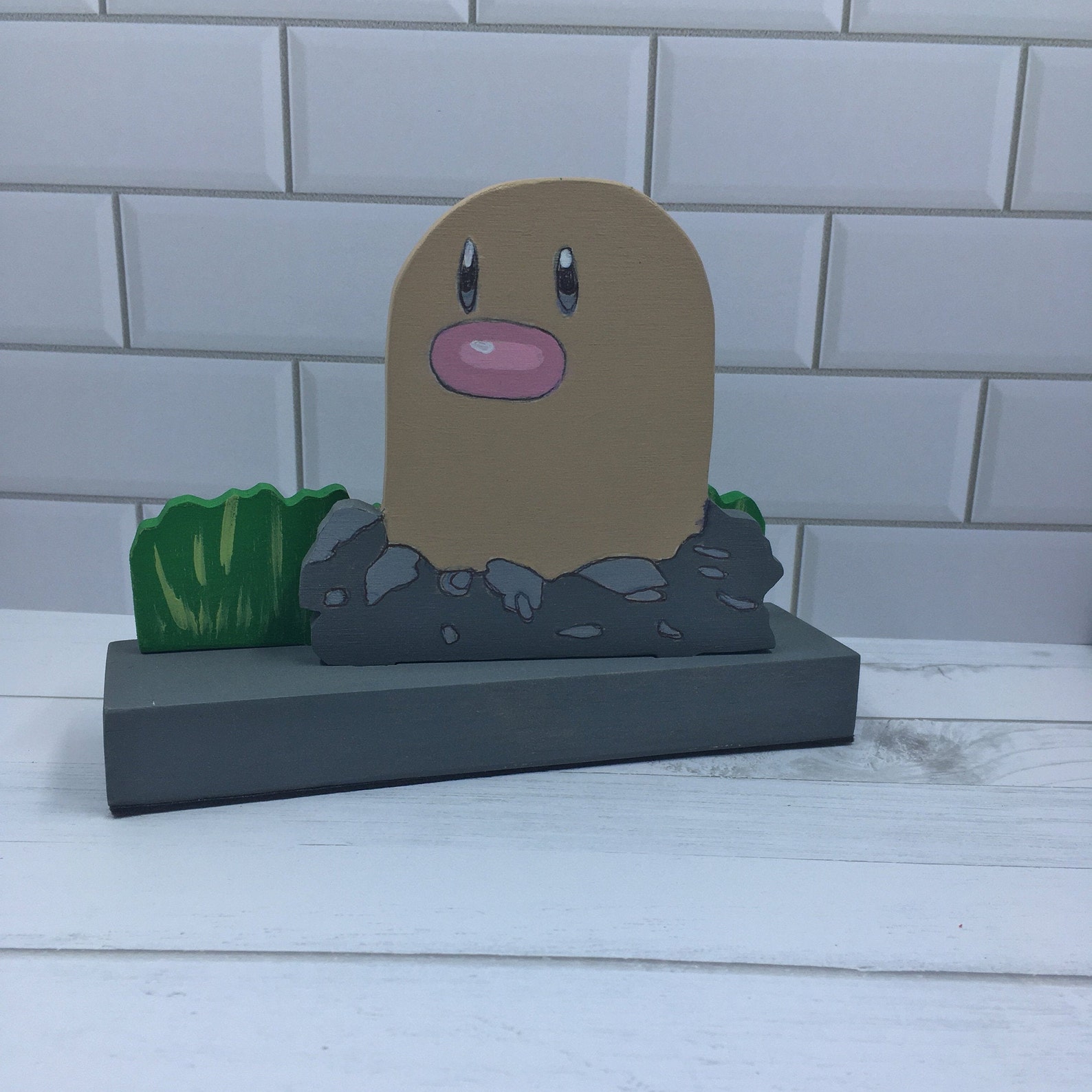 Pokemon Diglett 3d Shelf Decor Etsy