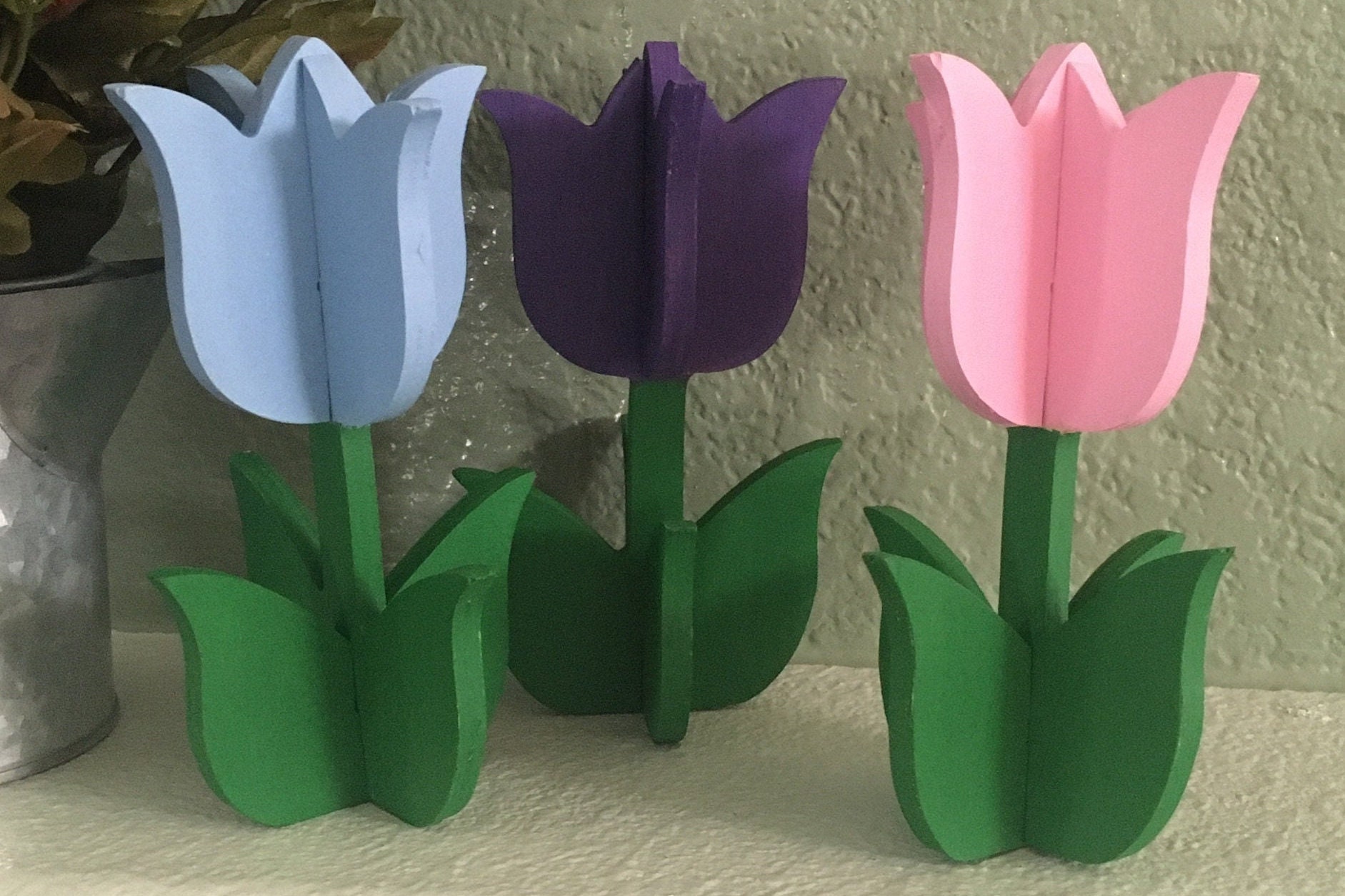 The Original 3D Wooden Spring Tulip - Etsy