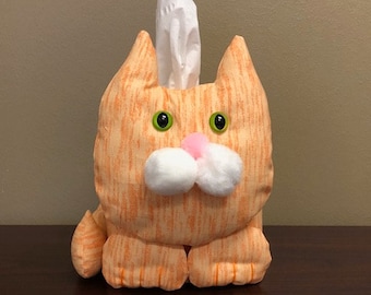 cat tissue box etsy