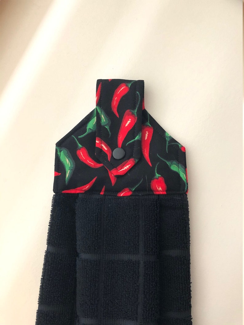 Set of 2 Chili Pepper Hanging Kitchen Towels FREE SHIPPING Etsy