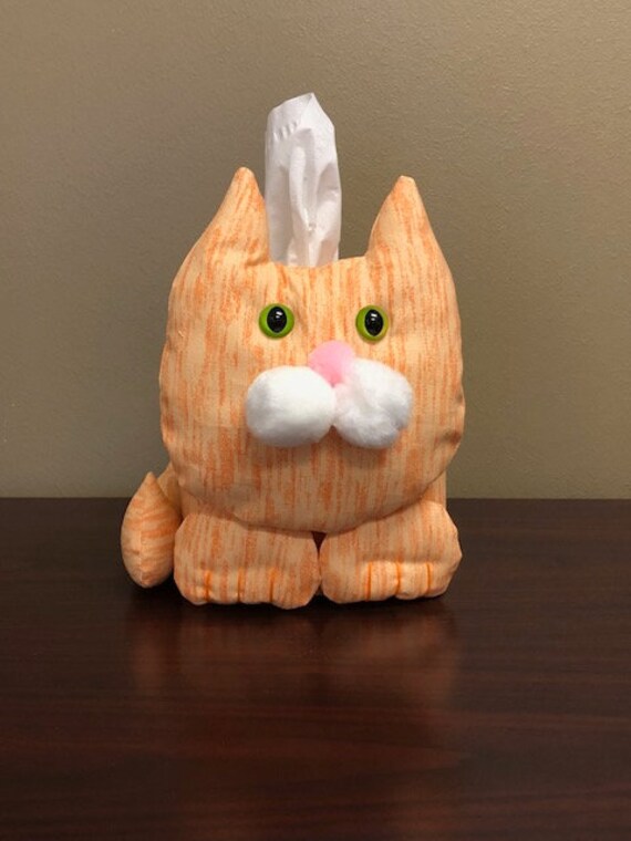 orange cat tissue box