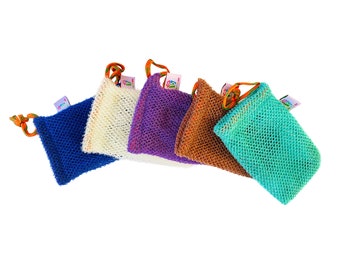 African Net Soap Bag, Soap Saver Bag, Soap Pouch, Natural Soap Saver, Mesh Soap Bag, African Exfoliating Net, Soap Holder, Shower Bath Bags