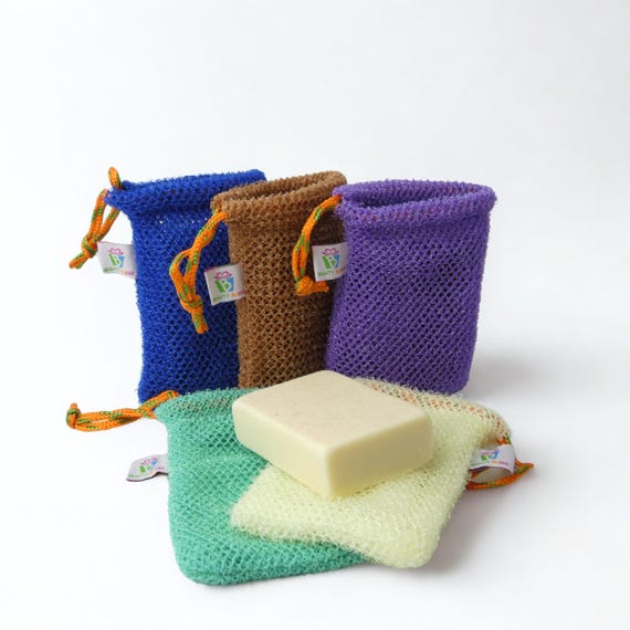 Nylon African Net Soap Bag: Exfoliating Soap Saver Pouch