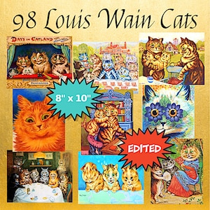 Louis Wain Ginger Cat Art Print Poster – Art Unlimited