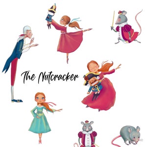 Nutcracker Clipart, Watercolor Cricut and Printable Nutcracker, Png, Jpg, Pdf, BONUS: 8 Nutcracker Printable Bookmarks, 300 DPI