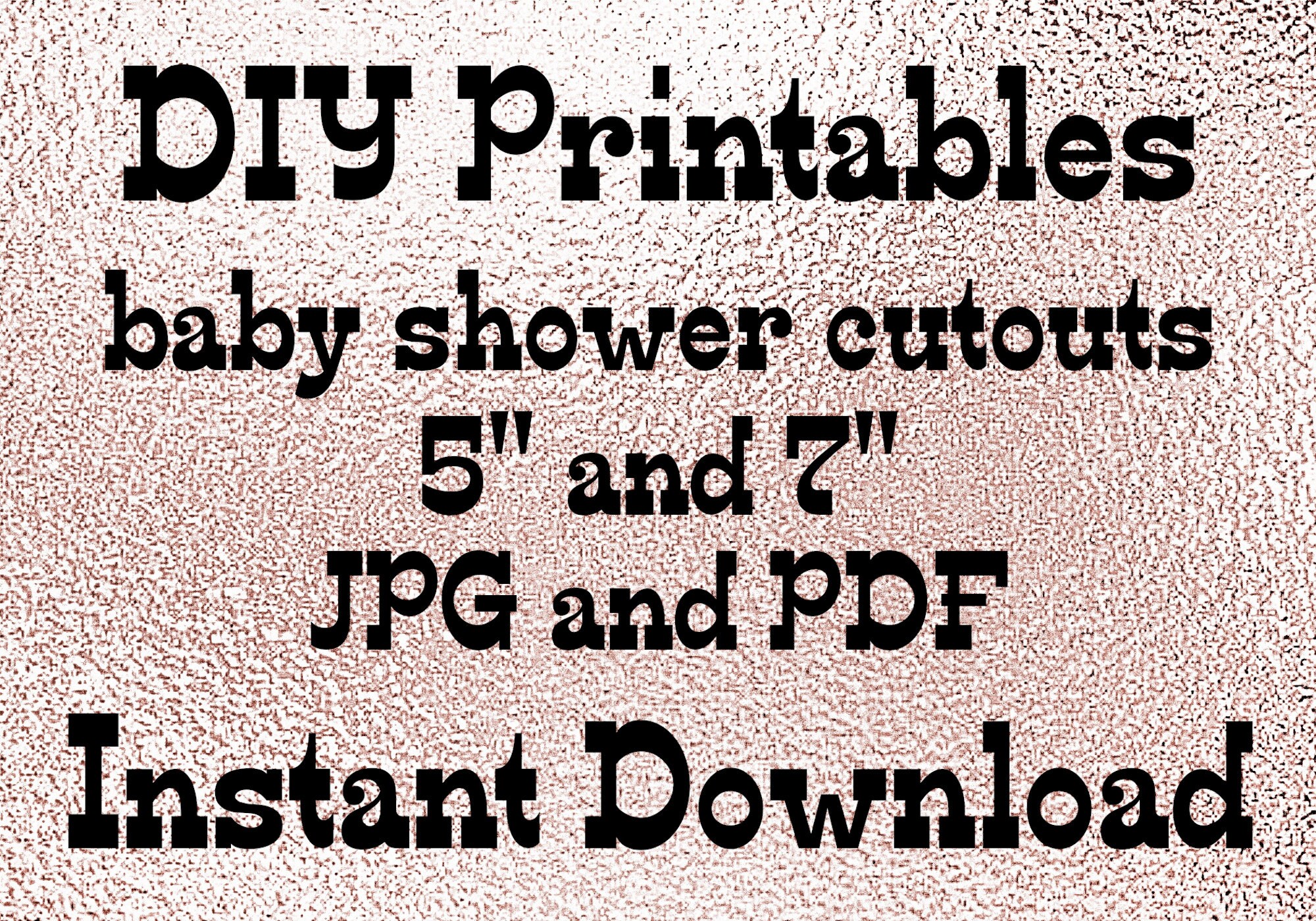 DIY Printable Cut Out Watercolor Baby Shower Cake Topper or Etsy.de