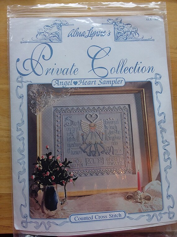 Cross Stitch Pattern Alma Lynne Angel Heart Sampler Private Etsy