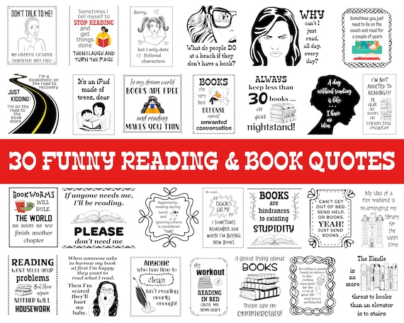 30 funny quotes about reading funny quotes about books etsy canada