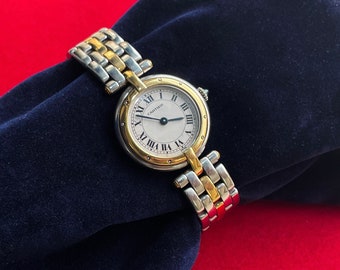 Classy o so chic Cartier Lady Panthere C.1990's in two tone (Steel & Gold)