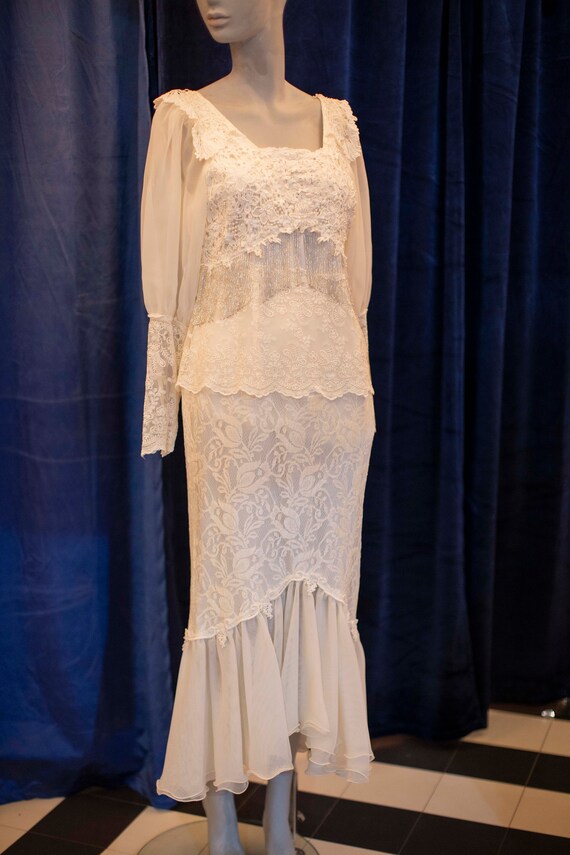 Vintage Bohemian 1920 S Style Wedding Dress Etsy
