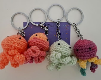Octopus amigurumis keychains