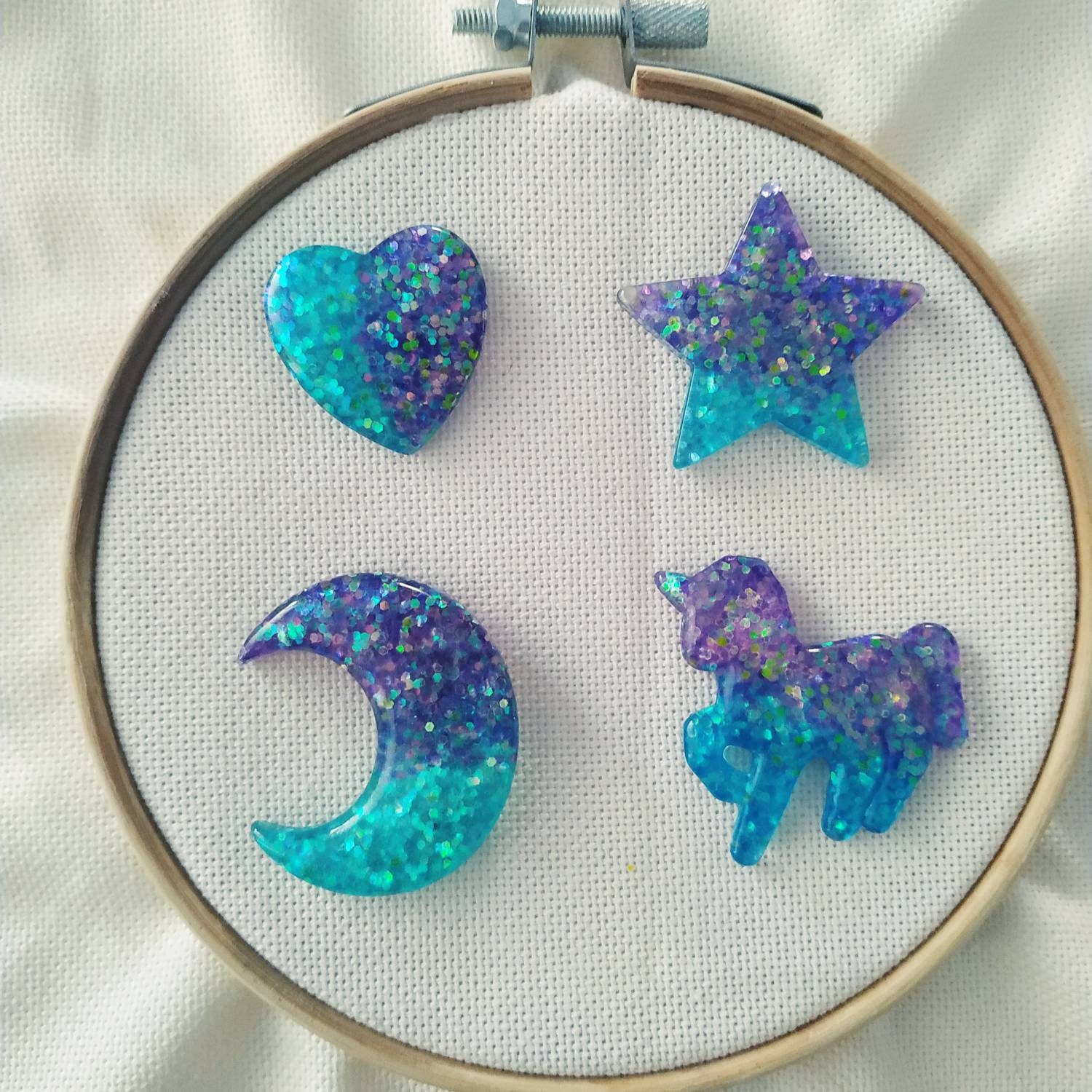 Needle Minder Heart, Moon, Star, Unicorn