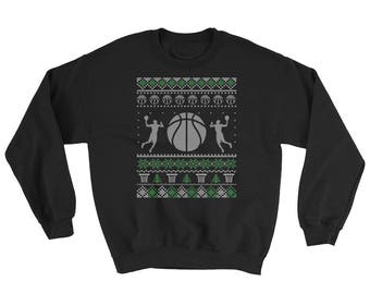 Basketball Ugly Sweater Style Sweatshirt