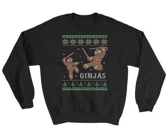 Gingerbread Ninjas Ginjas Gingerbread Christmas Sweatshirt