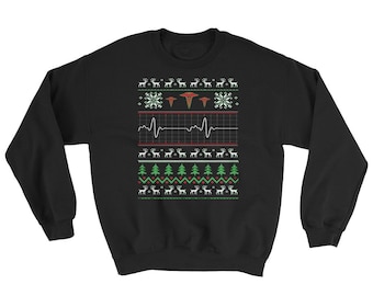 Doctor Nurse EMT Paramedic Ugly Christmas Sweater Style Sweatshirt