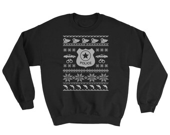Police Officer Law Enforcement Christmas Sweater Style Sweatshirt