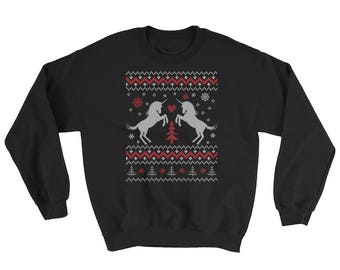 Unicorns Ugly Christmas Sweater Design Sweatshirt