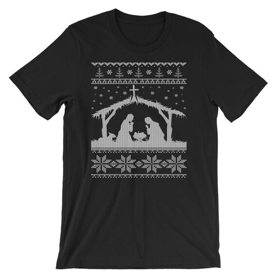 nativity scene christmas sweater