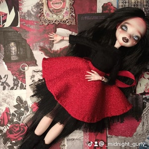 Red Winter | ooak monster high doll spooky gothic fantasy repaint art