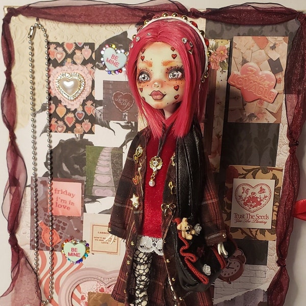 Lovecore II | OOAK monster high doll repaint kitsch art handmade