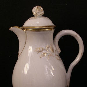 19c Heinrich Germany Porcelain H&C Floral Chambord Rose Bud China Coffee Tea Pot