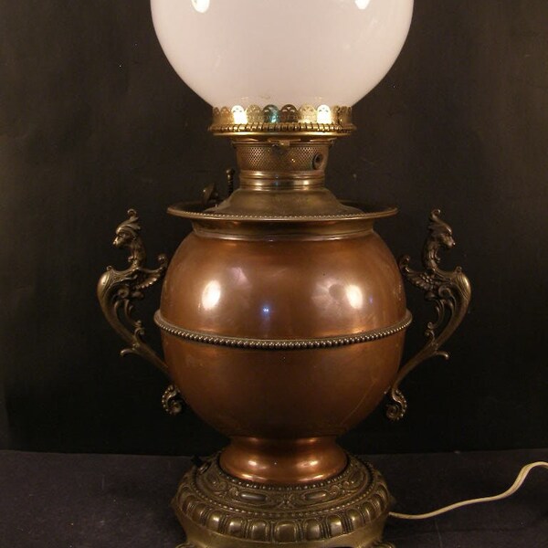 Oil Lamp Ball Shade Etsy