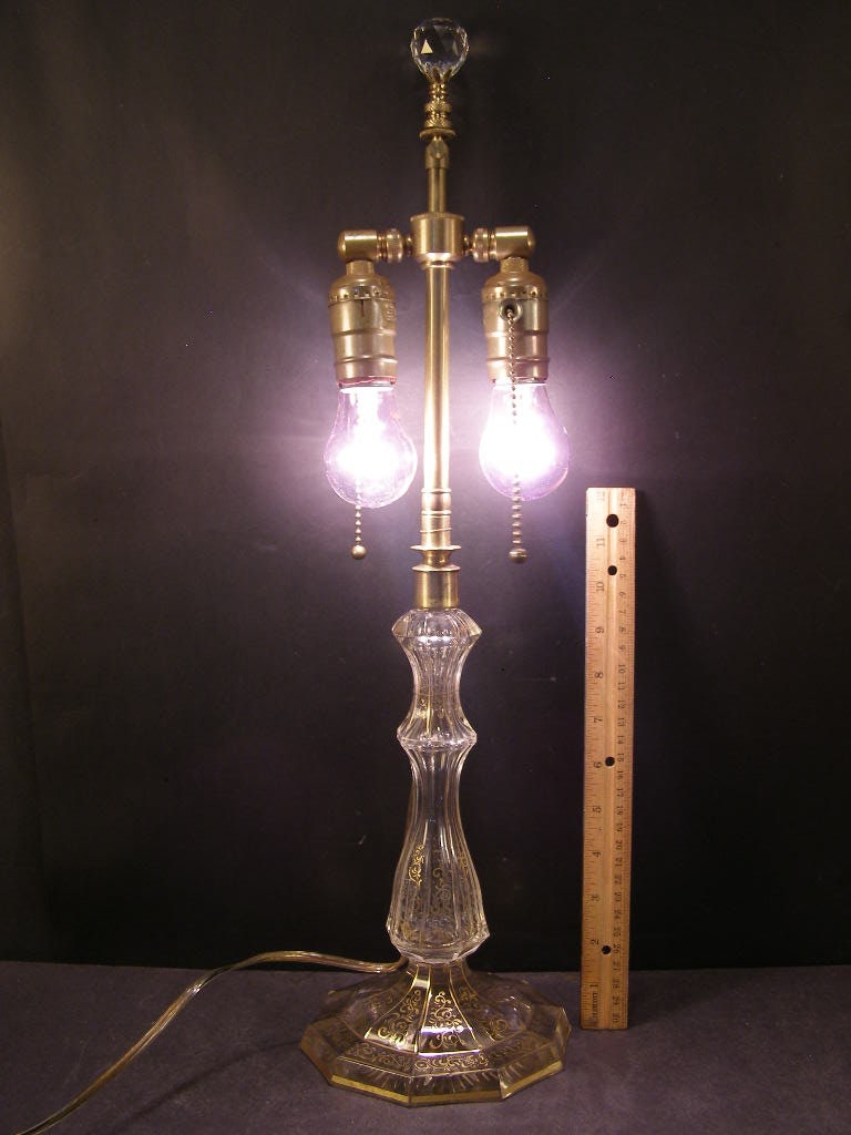 Vintage leviton crystal lamp deals