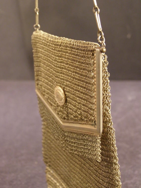 20's RARE Folding Chain Metal Mesh Wristlet Dance… - image 5