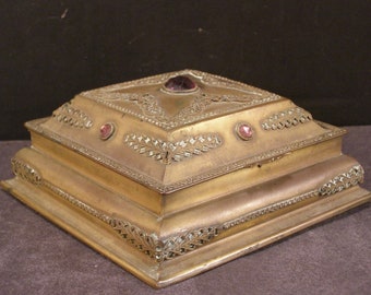 20s La Tausca Jeweled Presentation Bridal Pearls Jewelry Box