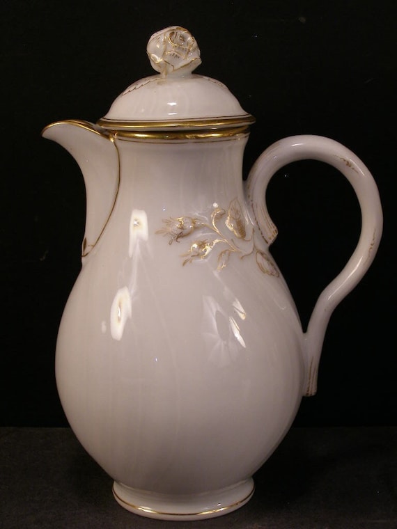 19c Heinrich Germany Porcelain H&C Floral Chambord Rose Bud China 