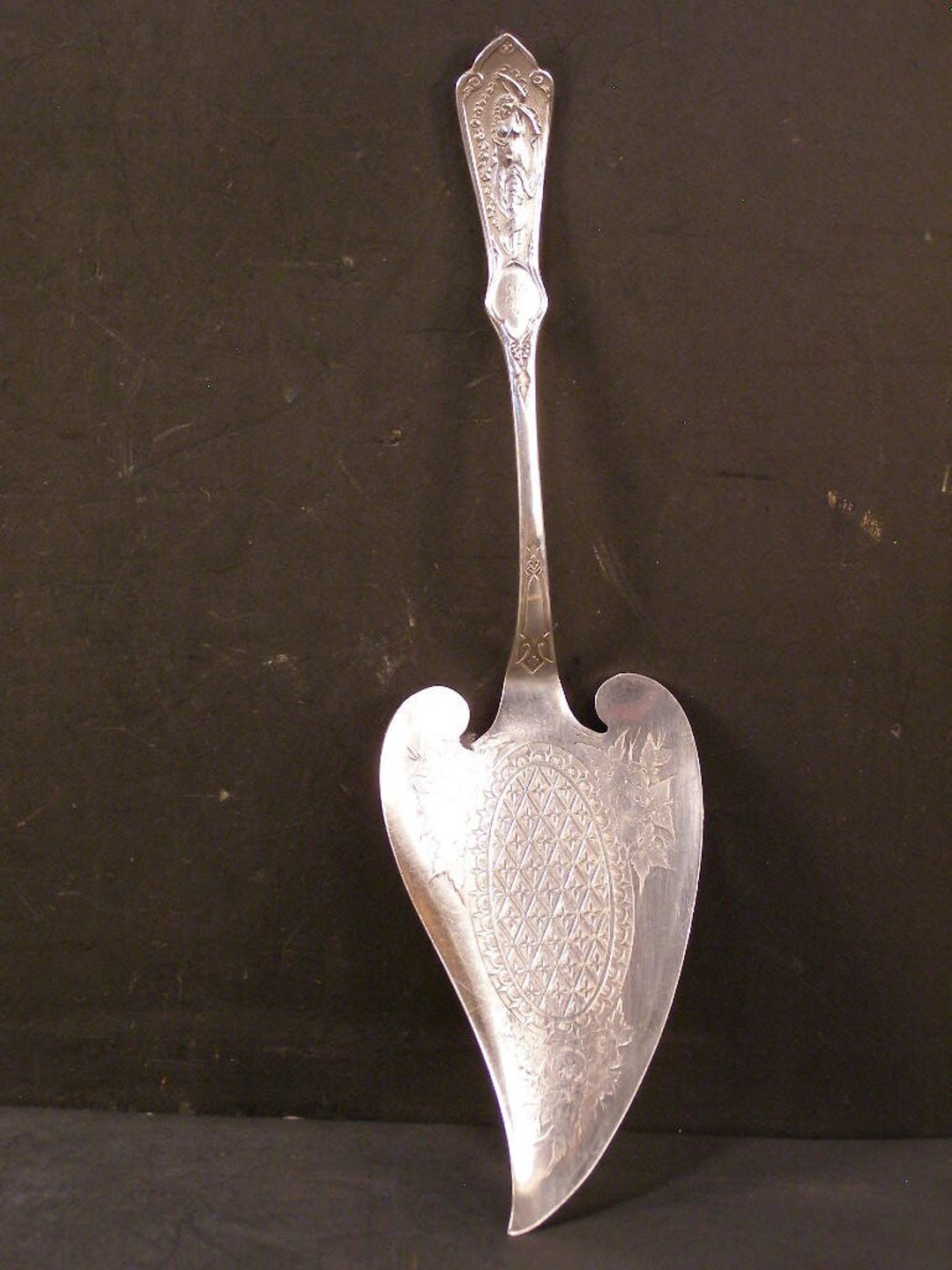 Rare Victorian Reed Barton Etched Silver Fish Server Neoclassical ...