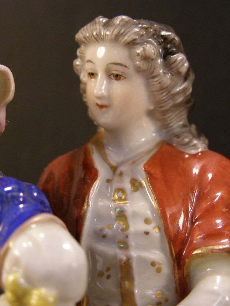 Antique German Porcelain Volkstedt H PAINTED Figurine Statue Etsy