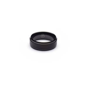 Peter Woulfe. 8mm &quot;Luster&quot;. Black Tungsten Carbide Ring