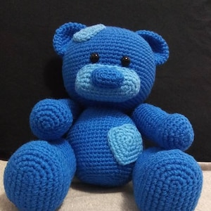 Crochet Large Teddy Bear Plush (customize in any color) Finished Stuffed Toy Birthday\ Baby Gift
