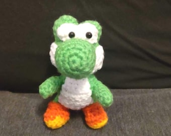 Crochet Small Yoshi Plush Keychain