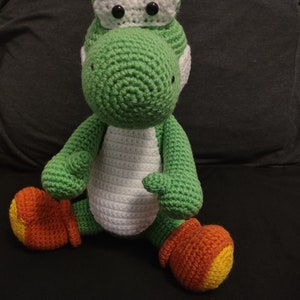 Crochet Yoshi Large Plush (customize in any color) Finished Stuffed Toy Birthday/ Fan Gift