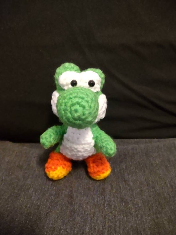 Crochet Small Yoshi Plush Keychain Etsy