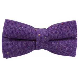 Theo: Purple Bow Tie, Wool Bow Tie, Mens Bow Ties, Wedding Bow Tie, Gifts for Men, Fathers Day Gifts, Bespoke Bow Tie