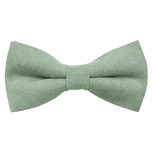 Harrison: Sage Green Boys Bow Tie, Cotton Boys Bow Tie, Wedding Boys Bow Tie, Gifts for Boys, Bespoke Boys Bow Tie, Handmade Boys Bow Tie